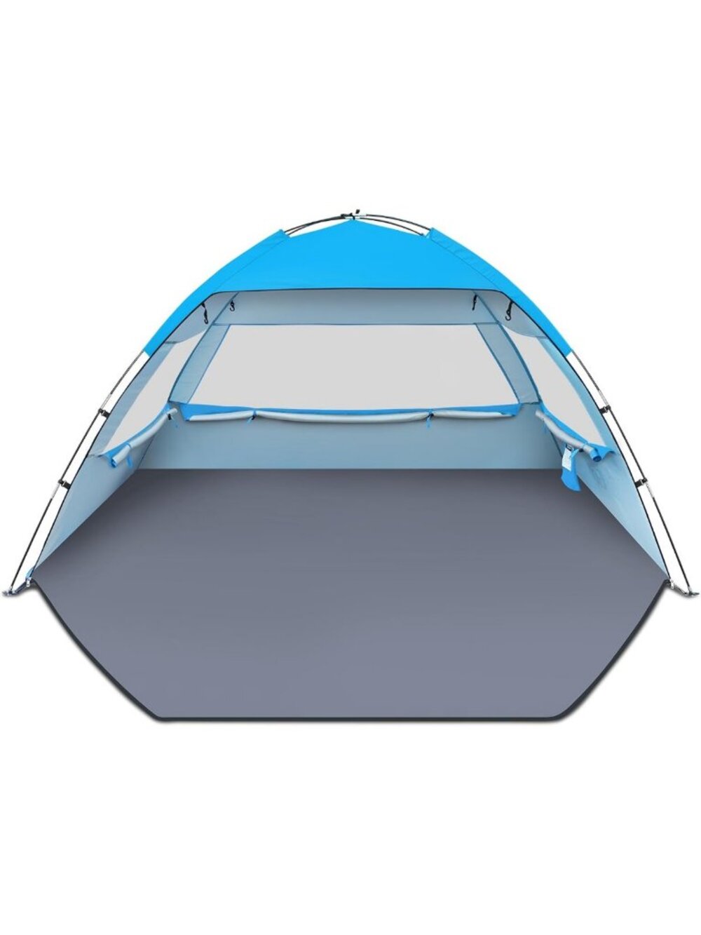 Spacious Beach Tent Sun Shelter for 3-10 People, UPF 50+ UV Protection, Easy